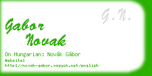 gabor novak business card