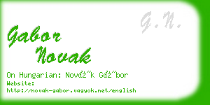 gabor novak business card